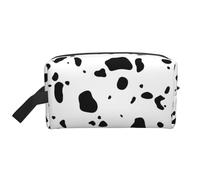 Cozimangoe Toiletry Bag for Travel, Large Padded with Handle Makeup Bags Shaving Cosmetics Toiletries Accessories Gym, Personalized Cow Skin Dalmatians Dog Spots Dalmatian