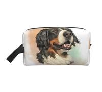 Cozimangoe Toiletry Bag for Travel, Large Padded with Handle Makeup Bags Shaving Cosmetics Toiletries Accessories Gym, Personalized Bernese Mountain Dog Realistic Portrait Berner