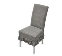 Coziness Meets Durability Elasticized Covers Perfectly Fit Most Standard Sized Chairs in the Home (Lunar gray)