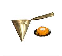 Cozinest Egg Yolk Threads Maker Brass Funnel Thai Dessert Foi Thong Portuguese Sweet Eggs Thread Mold (2.7 inches), Gold