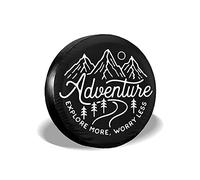 cozipink Adventure Awaits Rv Spare Tire Cover for RVs Trailer Wheel Covers for Trailer Tires Camping Weatherproof Universal for SUV Truck Camper Travel Trailers Accessories 14" 15" 16" 17"