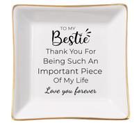 COZITED Birthday Gifts for Women Best Friend - To My Bestie Jewelry Dish Trinket Tray, Unique Friendship Gifts for Women Female Friend Christmas Valentines Mother's Day