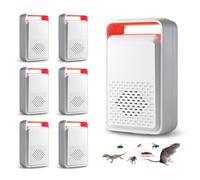 Cozlite Upgraded Ultrasonic Pest Repeller, 6 Pack Rodent Repellet Cover Up to 1,600 sq ft per Device - 3 Modes Mouse Repellent, Mice Repellent Indoor for Spider Bug Roach Ant Mosquito Rat Squirrel