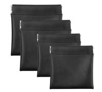 Cozlly 4pcs Coin Purse Mini Leather Mini Bag Small Purse Leather Coin Bag Women Men Mini Cosmetic Bag Coin Purse Key Ring for Cosmetics Headphones Jewellery Storage, black, Modern