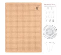 Cozlly Macrame Board and Pins, Double Sided 11x15 inch Cork Board with 30 T-Shaped Fixing Pins and Instructions for Braiding, Knotting, Jewelry Making