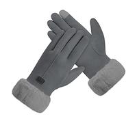 Cozlly Women's Winter Gloves - Thick Fleece Lined, Soft Warm Windproof, Thermal Gloves for Daily Driving, Running, Cycling - Winter Gifts for Women, Daughter (Grey)