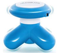 COZLOW Mini Hand Massager (Blue) Powerful Massage Vibrations for Muscle Relief and Relaxation, Portable Therapeutic Device with 2 Convenient Power Modes (Battery Operated and