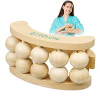 Cozlow - Wooden Massage Ball Roller - Handheld Rolling Massager for Back, Neck, Arm & Leg Muscles - Supports Lymphatic Drainage - May Help Reduce Cellulite Appearance - Pain Relief & Relaxation