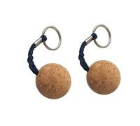 COZLYNX 2Pcs Floating Ball Keychain,35mm Floating Cork Ball Keyring Float Keychain For Kayaking Boating Fishing Kite Surfing Sailing Kayak Water Sports