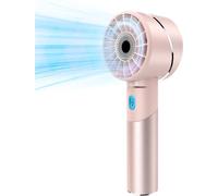 COZOME Handheld Fan, 7000RPM Turbo Portable Fan with 16H Battery, 4-Speed USB Rechargeable Mini Fan | Metal Alloy Pocket Fan, Travel Essentials for Outdoor, Travel, Office, Home | Summer Gift, Pink