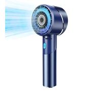 COZOME Handheld Fan, 7000RPM Turbo Portable Fan with 16H Battery, 4-Speed USB Rechargeable Mini Fan | Metal Alloy Pocket Fan, Travel Essentials for Outdoor, Travel, Office, Home | Summer Gift, Blue