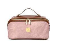 Cozomga PU Leather Travel Makeup Bag for Women, Large Capacity Cosmetic Organizer, Structured Waterproof Travel Toiletry Bag, Portable Handheld Makeup Pouch for Home & Travel