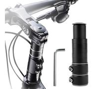 Coztie Bike Stem Riser Handlebar Extender, Aluminium, Black, MTB, Road Bikes, 28.6mm, 120mm