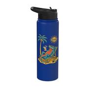 Cozumel Iguana on the Beach Stainless Steel Insulated Water Bottle
