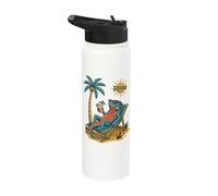 Cozumel Iguana on the Beach Stainless Steel Insulated Water Bottle