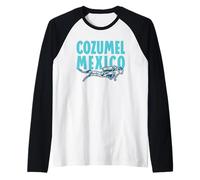 Cozumel Mexico Scuba Diving Raglan Baseball Tee