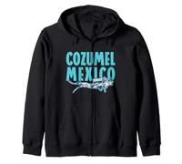 Cozumel Mexico Scuba Diving Zip Hoodie