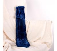 Cozy and Warm Long Plush Hot Water Bottle Navy
