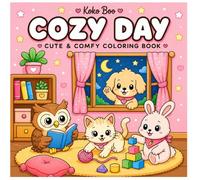 Cozy Animal Day: Coloring Book for Kids Featuring Super Cute Animal Characters with Easy and Simple Cozy Designs for Fun and Relaxation