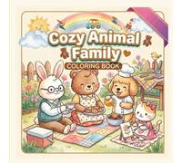 Cozy Animal Family Coloring Book: 41+ Cute and Heartwarming Illustrations for Kids and Adults, Easy Coloring Pages for Relaxation