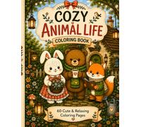 Cozy Animal Life: 60 Cute & Relaxing Coloring Pages