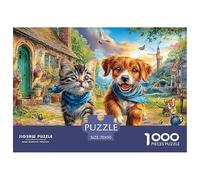 Cozy Animal Scene Jigsaws Impossible Home Decoration 1000 Piece Puzzle Fit Together Perfectly for Adults And Kids Age 14 Years Up 70x50cm/1000pcs