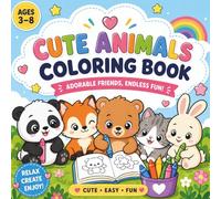 Cozy Animals Coloring Book: Cute Farm and Everyday Animal Scenes in Bold and Easy Designs
