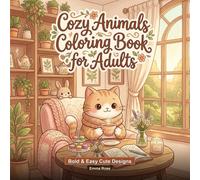 Cozy Animals Coloring Book for Adults: Bold & Easy Cute Designs