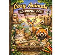 Cozy Animals Coloring Book for Adults: Cute & Relaxing Wildlife Scenes for Stress Relief, Mindfulness & Calm Coloring