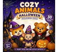Cozy Animals Halloween Coloring Book for Kids Ages 3-8: Bold and Easy Cute Halloween Animals with Pumpkins, Ghosts, Costumes and 30 Hidden Spiders | ... (Nature's World: Bold and Easy Coloring)