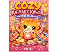 Cozy Animaux Kawaii - Livre de coloriage: Dessins mignons et faciles à colorier pour enfants, ados et adultes