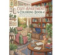 Cozy Apartment Coloring Book: 50 Relaxing Plant-Filled Rooms, Reading Corners, Coffee Nooks, and Beautiful Home Decor for Adults