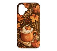 Cozy Autum Coffee Pumpkins Spice Maple Leaves Fall Lover Case for iPhone 16