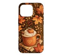 Cozy Autum Coffee Pumpkins Spice Maple Leaves Fall Lover Case for iPhone 16 Pro