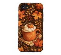 Cozy Autum Coffee Pumpkins Spice Maple Leaves Fall Lover Case for iPhone SE (2020) / 7/8
