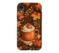 Cozy Autum Coffee Pumpkins Spice Maple Leaves Fall Lover Case for iPhone XR