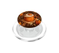 Cozy Autum Coffee Pumpkins Spice Maple Leaves Fall Lover PopSockets PopGrip for MagSafe