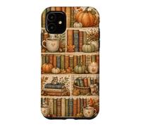 Cozy Autumn Books Pumpkin Coffee Fall Reading Aesthetic Case for iPhone 11