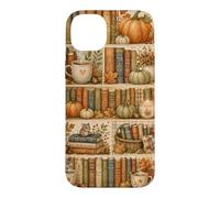 Cozy Autumn Books Pumpkin Coffee Fall Reading Aesthetic Case for iPhone 14 Plus