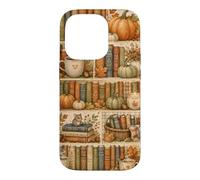 Cozy Autumn Books Pumpkin Coffee Fall Reading Aesthetic Case for iPhone 14 Pro