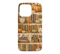 Cozy Autumn Books Pumpkin Coffee Fall Reading Aesthetic Case for iPhone 15 Pro Max