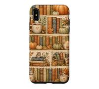 Cozy Autumn Books Pumpkin Coffee Fall Reading Aesthetic Case for iPhone XS Max