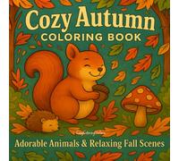 Cozy Autumn Coloring Book: Adorable Animals & Relaxing Fall Scenes