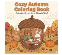 Cozy Autumn Coloring Book: Adorable Scenes for a Peaceful Fall