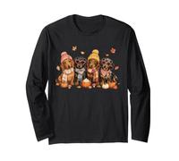 Cozy Autumn Dachshund Dogs Pumpkin Spice Fall Season Long Sleeve T-Shirt