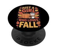 Cozy Autumn Days Just A Girl Who Loves Fall Look PopSockets Adhesive PopGrip