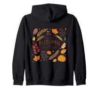 Cozy Autumn Gratitude Harvest Wishes Warm Gathering Zip Hoodie