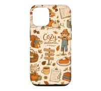 Cozy Autumn Pumpkin Patch Scarecrow Collage Squirrel Fall Case for iPhone 12/12 Pro