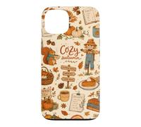 Cozy Autumn Pumpkin Patch Scarecrow Collage Squirrel Fall Case for iPhone 13