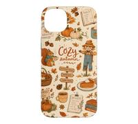 Cozy Autumn Pumpkin Patch Scarecrow Collage Squirrel Fall Case for iPhone 14 Plus